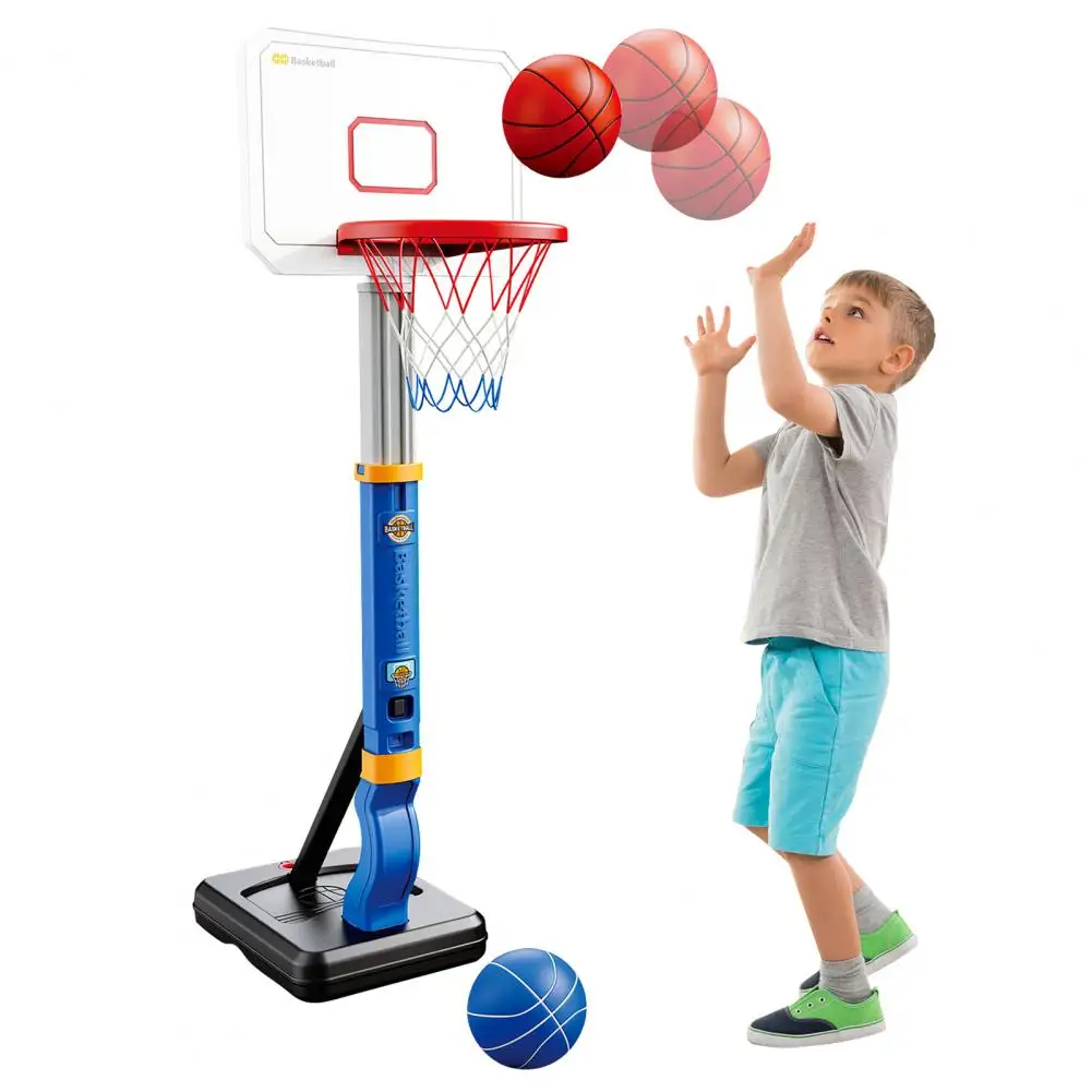 Conjunto de cesta de basquete para piscina, altura ajustável, conjunto de cesta de basquete com 4 bolas, inflador, kit de jogo interno e externo para meninos e meninas