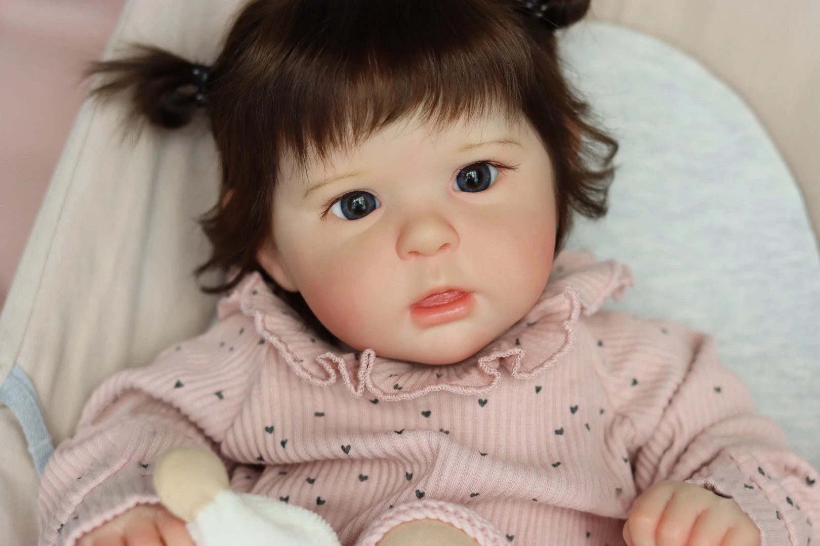 NPK 20inch Reborn Doll Ward Realistic Collectible Baby Doll with Soft Cloth Body 3D Skin Veins And Rooted Hair