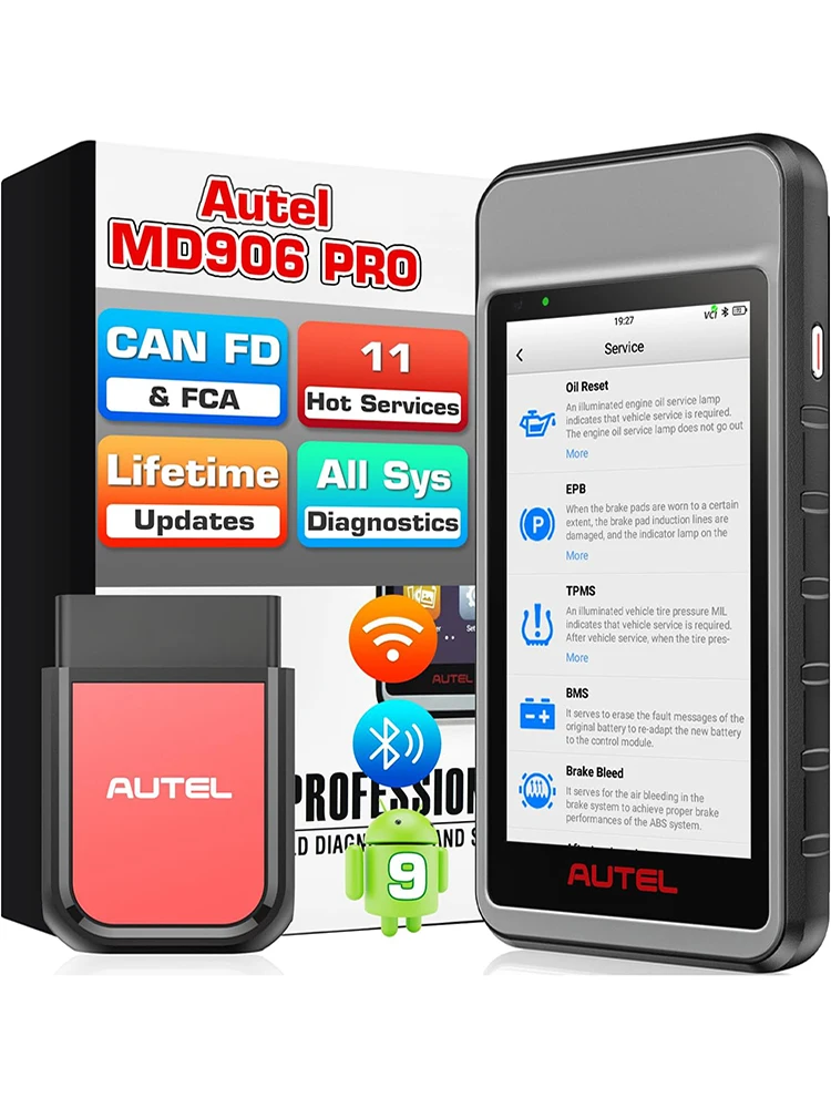 Autel MaxiDiag MD906 PRO Auto-Scanner-Tools, Auto-Diagnosetool, OBD2-Codeleser mit CAN FD, aktualisiert von MD806PRO MD808PRO