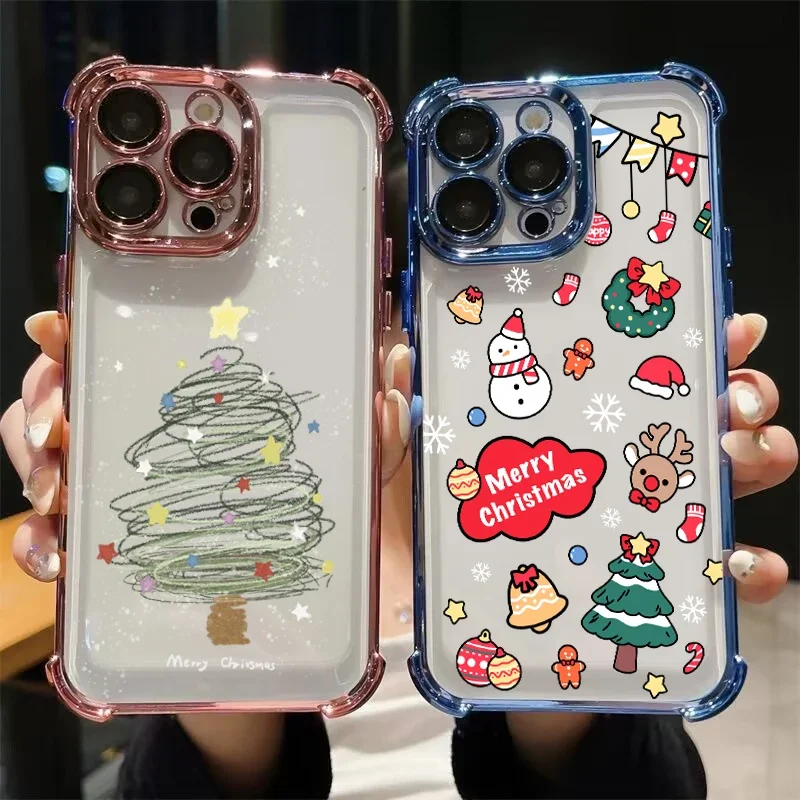 Luxury Christmas Tree Phone Case For OPPO A2 A3 A5 A6 Pro A5X A3X A16 A17 A38 A57 A15s A35 A16s A18 A60 A78 A98 A58 A79 Casing