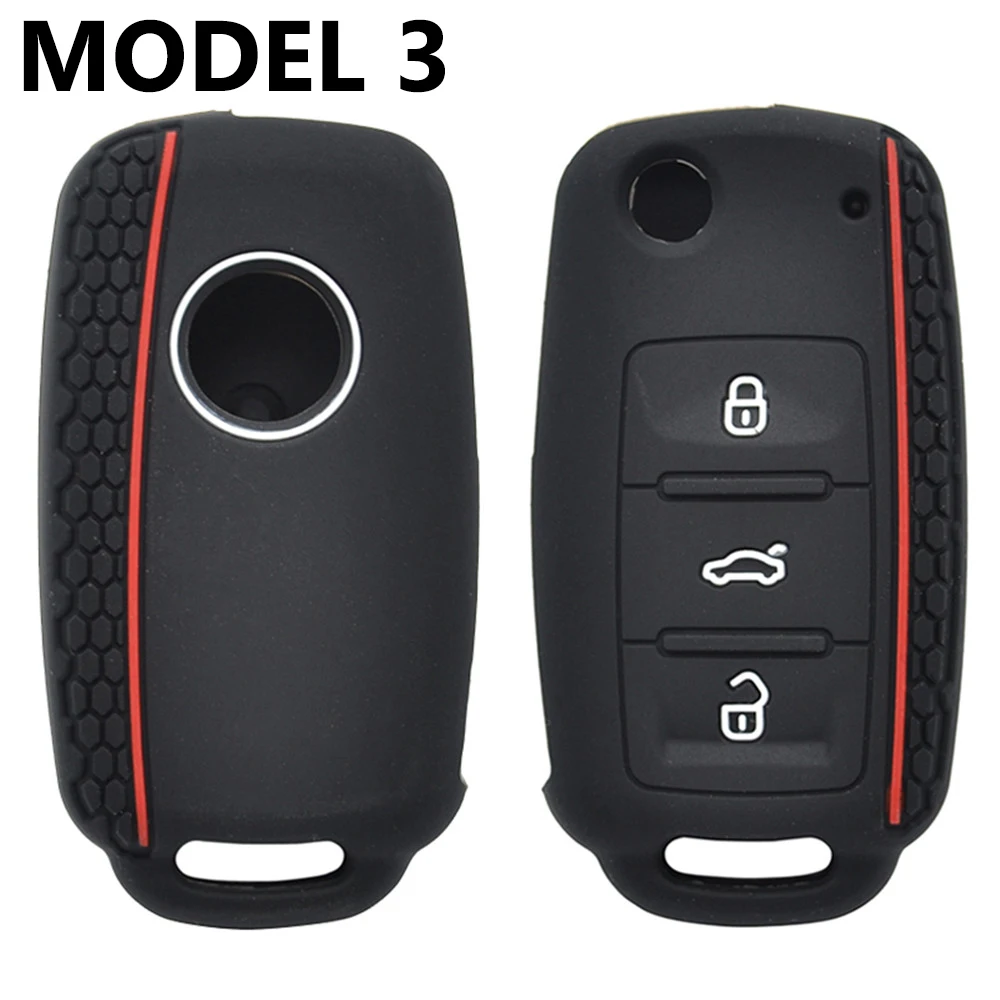 For VW Golf Polo Bora Tiguan Passat For SKODA Fabia Superb For SEAT Leon Toledo Altea Ibiza Silicone Remote Key Fob Case Cover