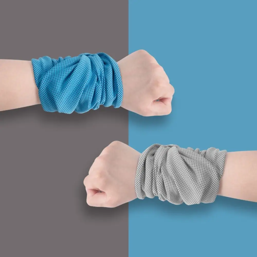 Portable Outdoor Sport Ice Towel Sweat Absorption Wrist Protector Quick-drying Cooling Wristband for Fitness Camping Running