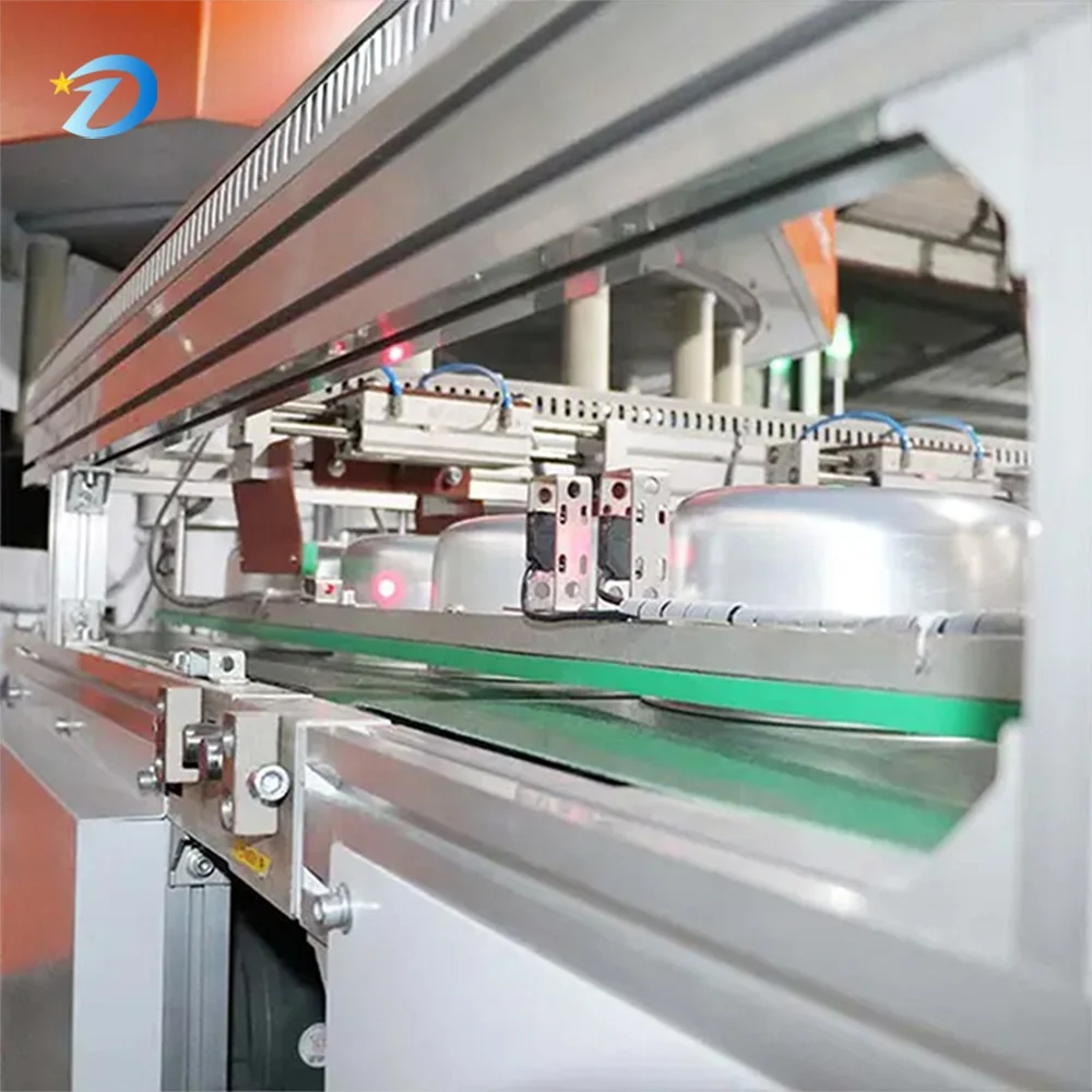 OEM Robotic Coating Line Electric Cooker Inner Pot 6-Axis Robots Precision Spray Automatic Cleaning Color Change MES