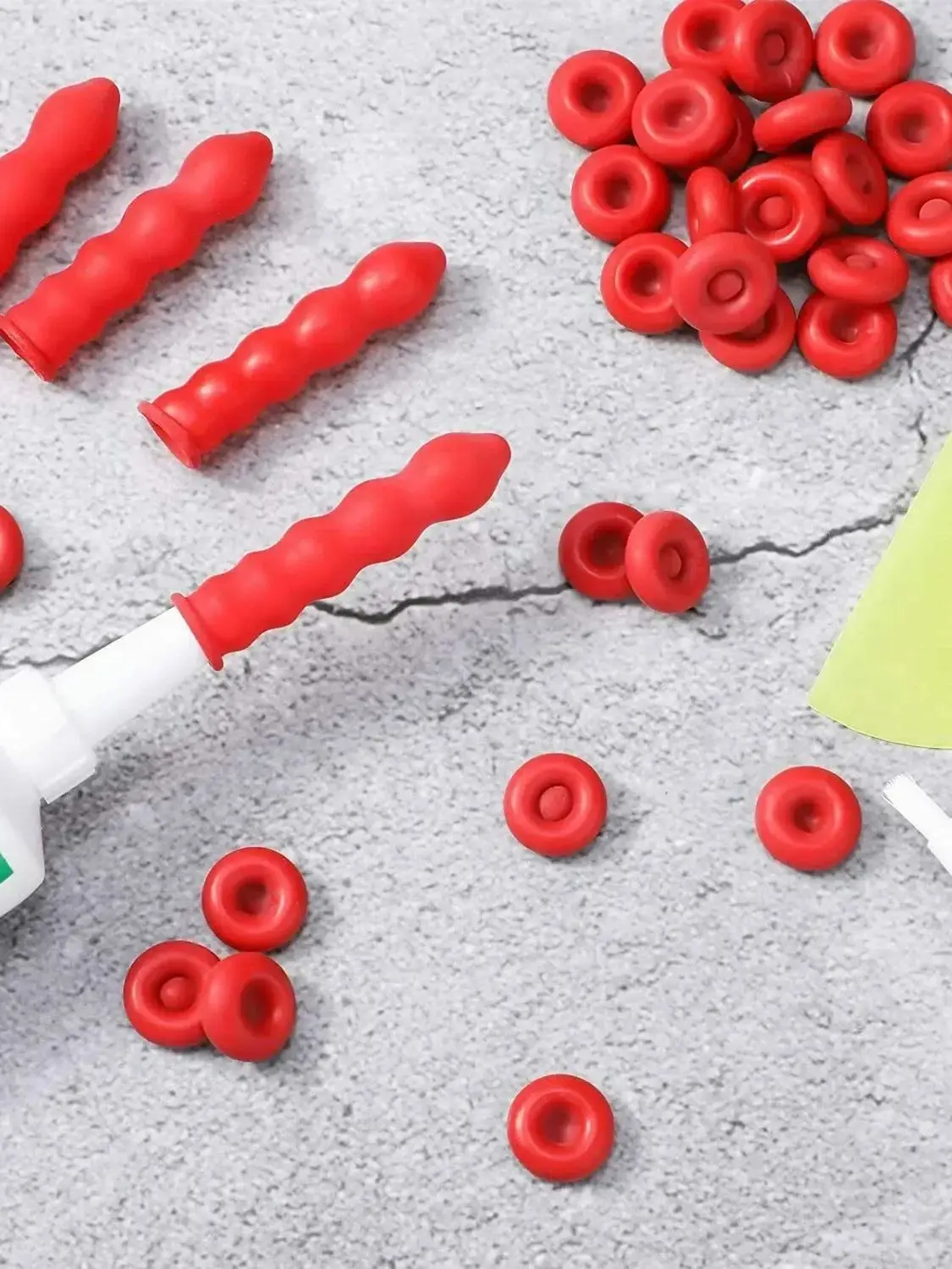 Capuchon de protection rouge pour buse de pistolet à mastic, capuchon de conservation pour colle à verre et colle en baril