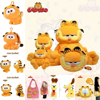 ใหม่ GARFIELD Original Plush ตุ๊กตา Odie Peluche ของเล่นการ์ตูนแมว Plushie พวงกุญแจสะสมคริสต์มาสตุ๊กตาไหล่กระเป๋าของขวัญ