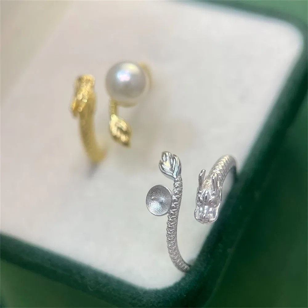 Solid S925 Sterling Silver Pearl Ring Settings Findings & Accessories  for Jewelry Making Bulk Wholesale Craft Supplies No Pearl