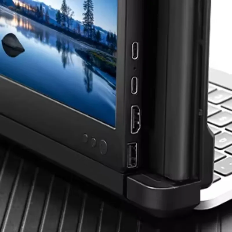 موسع شاشة الكمبيوتر المحمول بشاشة ثلاثية H2 ممتازة، شاشة Windows mac مقاس 12 بوصة IPS ثلاثية محمولة لموسع شاشة الكمبيوتر المحمول