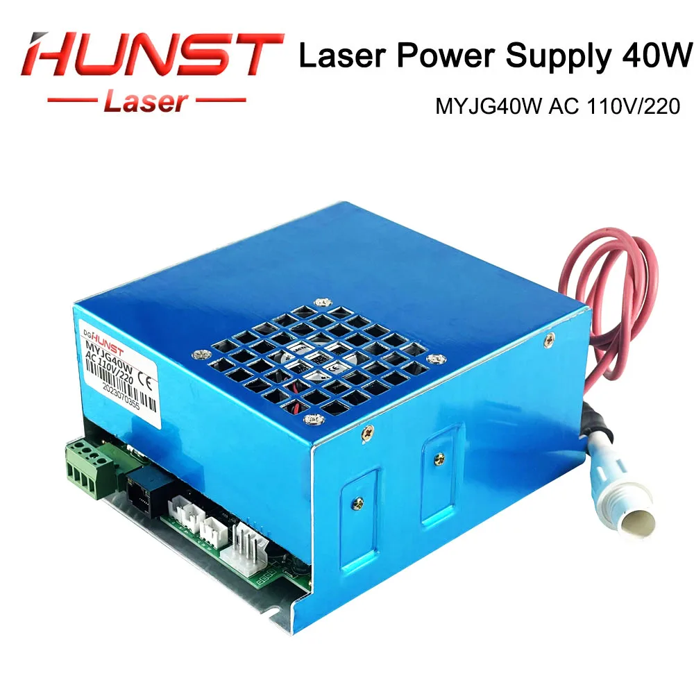 Imagem -05 - Huntt Myjg40w Co2 Gerador de Energia a Laser 110v 220v com Porta Lcd Corrente de Exibição para Gravador a Laser 40w