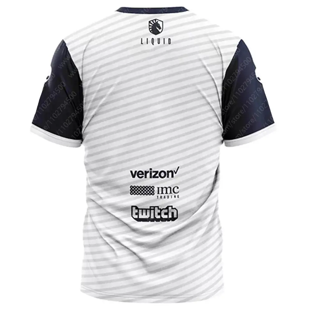 Newest Personalized Fan ID T Shirt Men's Liquid Team Breathable Short Sleeve T-shirt Esports Game Uniform Tops Causal Clothing