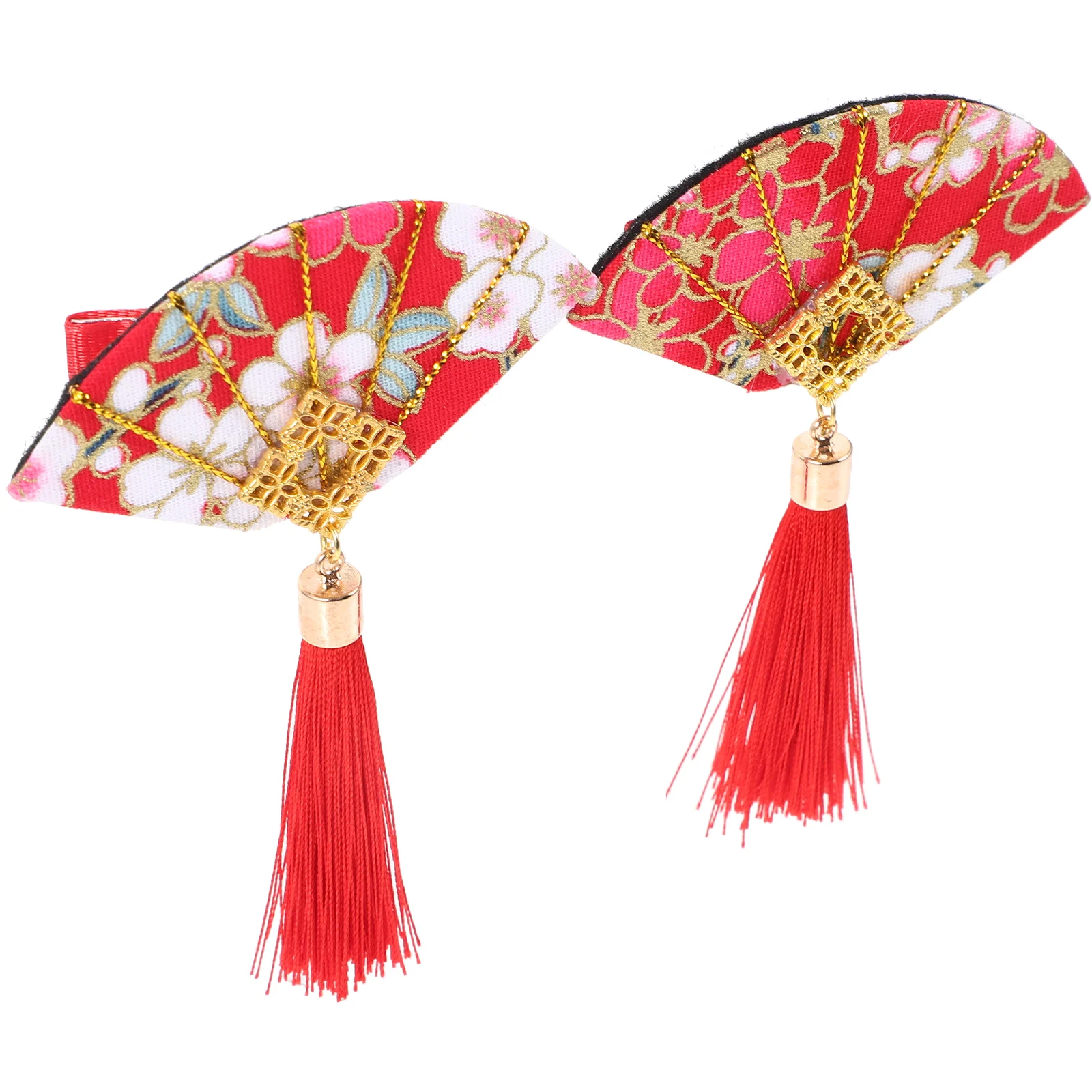 

2Pcs Elegant Hair Clips with Flower and Tassel Women Girls Hair Accessories for Photo Shoots and Gatherings