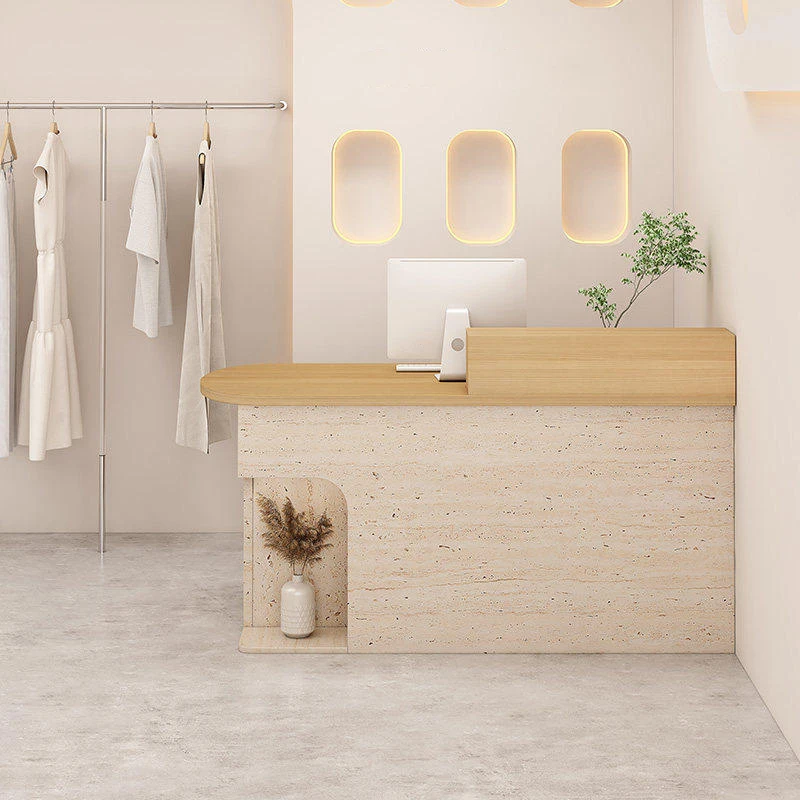 Luxury Reception Desk Exquisite Customized Unique Desk Table Creative Storage Trendy Glamour Theke Empfang Office Furniture