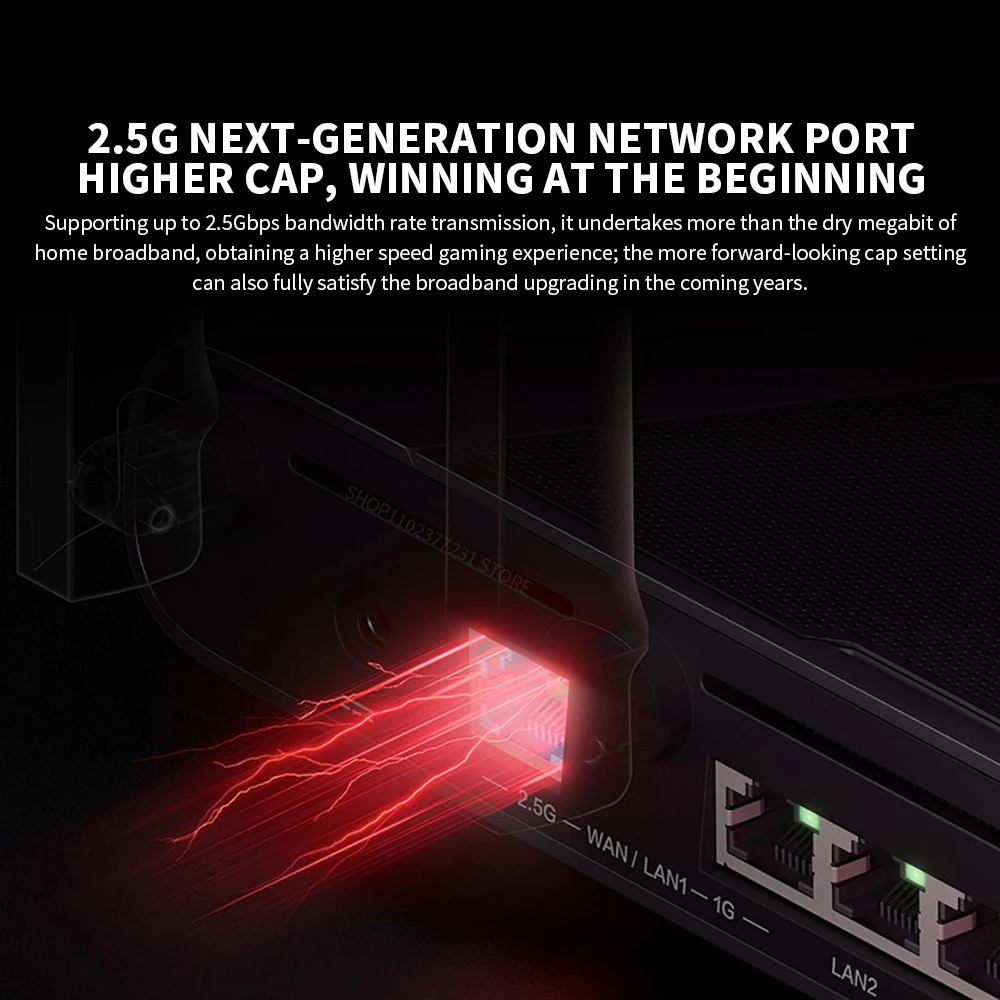 Xiaomi Redmi Gaming Router AX5400 Repeater WiFi 6 VPN Mesh 2.5G Network Port OFDMA MU-MIMO 512MB Qualcomm Chip Signal Booster