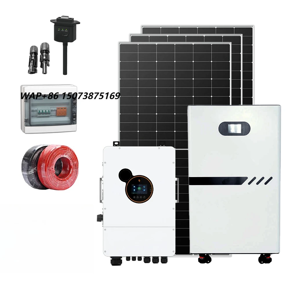 Inverter 12kW 3 Phase 6000W Grid 10Kwh 5Kva Solar System Lithium Battery Hybrid Backup Power Mounting System Balcony 10-Year