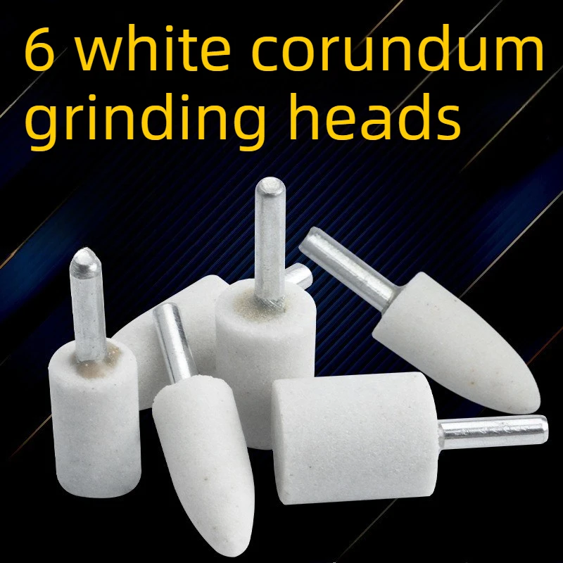 6mm Shank White Corundum Mounted Grinding Point for Hardened Carbon Steel Metal Polishing