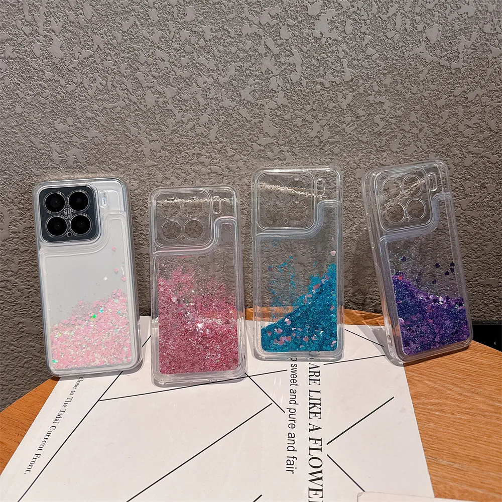 Mi 15 Fall Schwimmende Glitter Flüssigkeit Bling Abdeckung Für Xiaomi Mi 14 Pro 13 Lite Quicksand Stoßfest Telefon Funda Coque capa