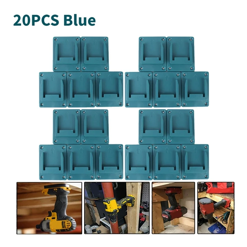 Wall Mount Electric Power Tool Holder Bracket For /Makita 18V Lithium Battery Machine Storage Rack Slots Stand 20PC