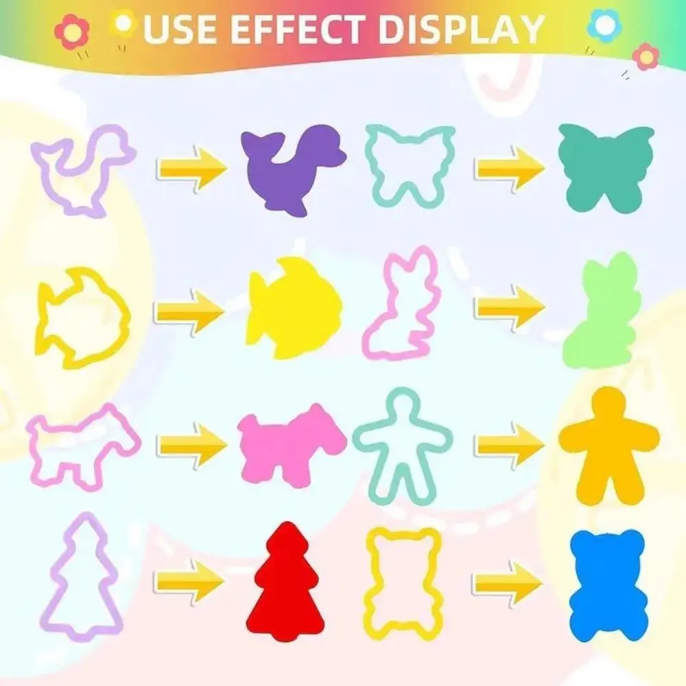 Mini Creative 3D Plasticine Mold Safe Educational Modeling Clay Accessories Animal Mould Plastic DIY Dough Tool Kit Children