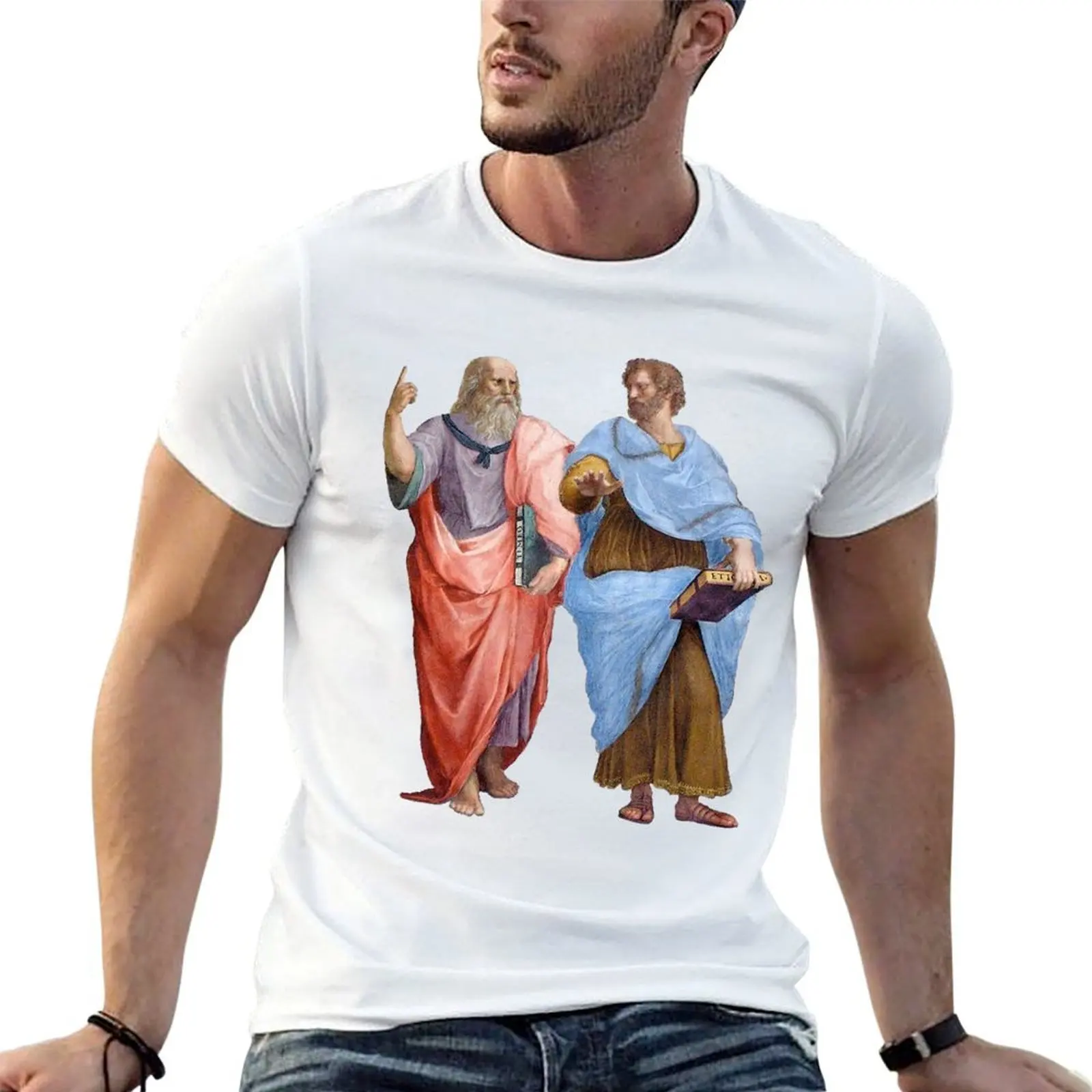 

Plato and Aristotle T-Shirt essential t shirt printed t shirts for man T-Shirt