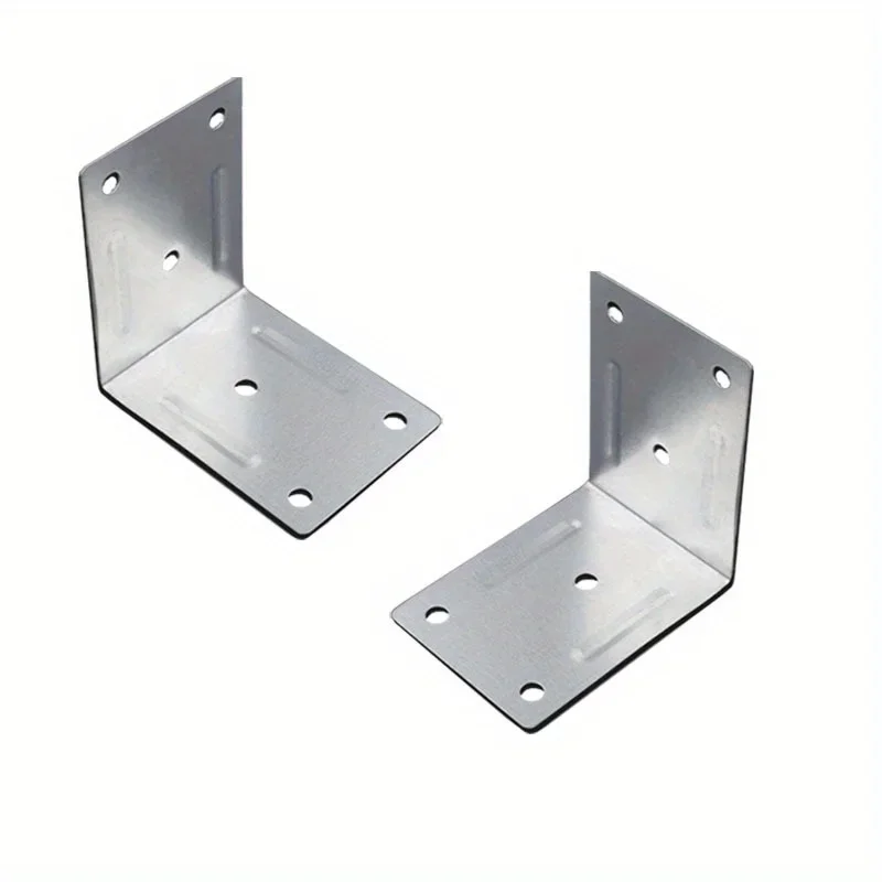 Soportes de 20 piezas, placas de soporte de esquina plana, reparación de metales, placas de acero inoxidable para conector de fijación de madera, soportes de fijación, estantes