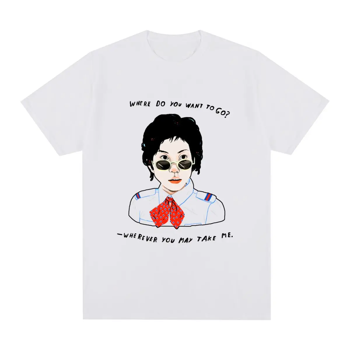 Chungking Express Wo willst du gehen Vintage T-Shirt Wong Kar-wai Film Geschenk Baumwolle Herren T-Shirt Neues T-Shirt Damen Tops