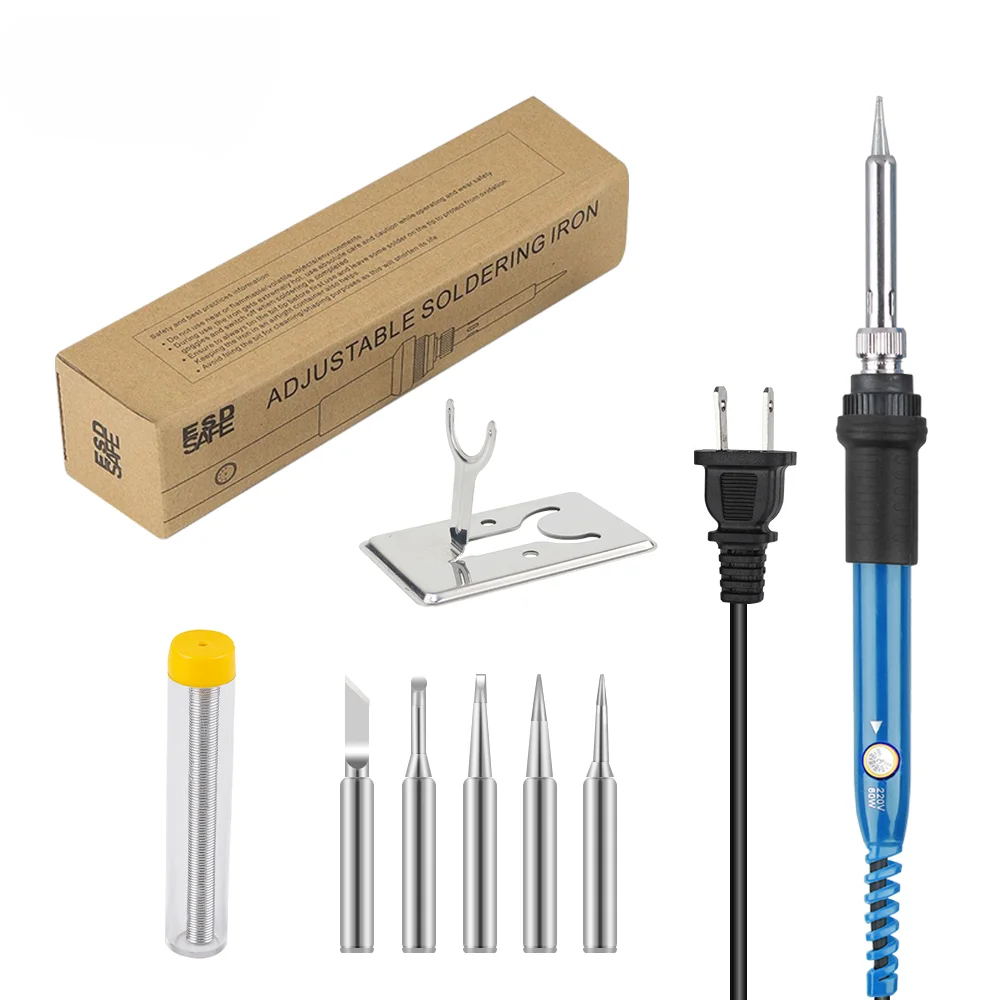 

2024 JCD WM-908-BOX NEW Design Soldering Iron 60W High Temperature Adjustable Electric Soldering Irons Tip Tool Kit Solder Kit