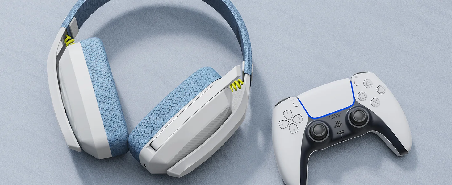 BINNUNE BW06 Bluetooth-Headsets Gamer mit Mikrofon, kabellos, 2,4 GHz, Gaming-Kopfhörer mit Mikrofon für PS5, PS4, PC, Mac, Playstation – Detail 3