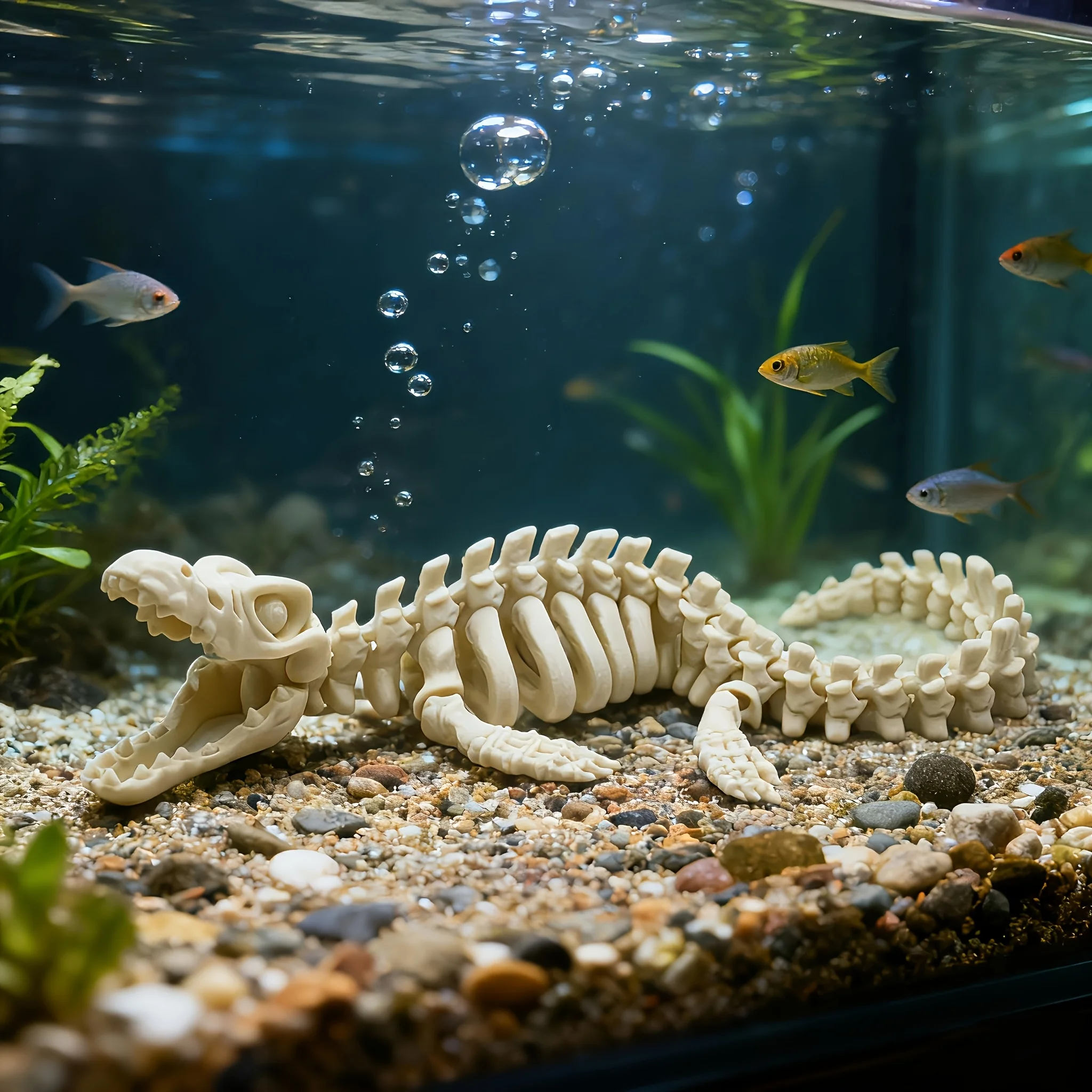 Marine Aquarium Used - 1個のリアルなモササウルスの骨格レプリカ水族館装飾、水槽の装飾や海洋爬虫類の展示に使用されます。