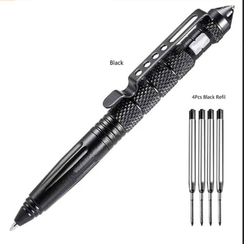 Caneta Tática de Defesa Pessoal B2 com Cabeça de Aço Tungstênio para Quebra de Janelas e Sobrevivência ao Ar Livre
