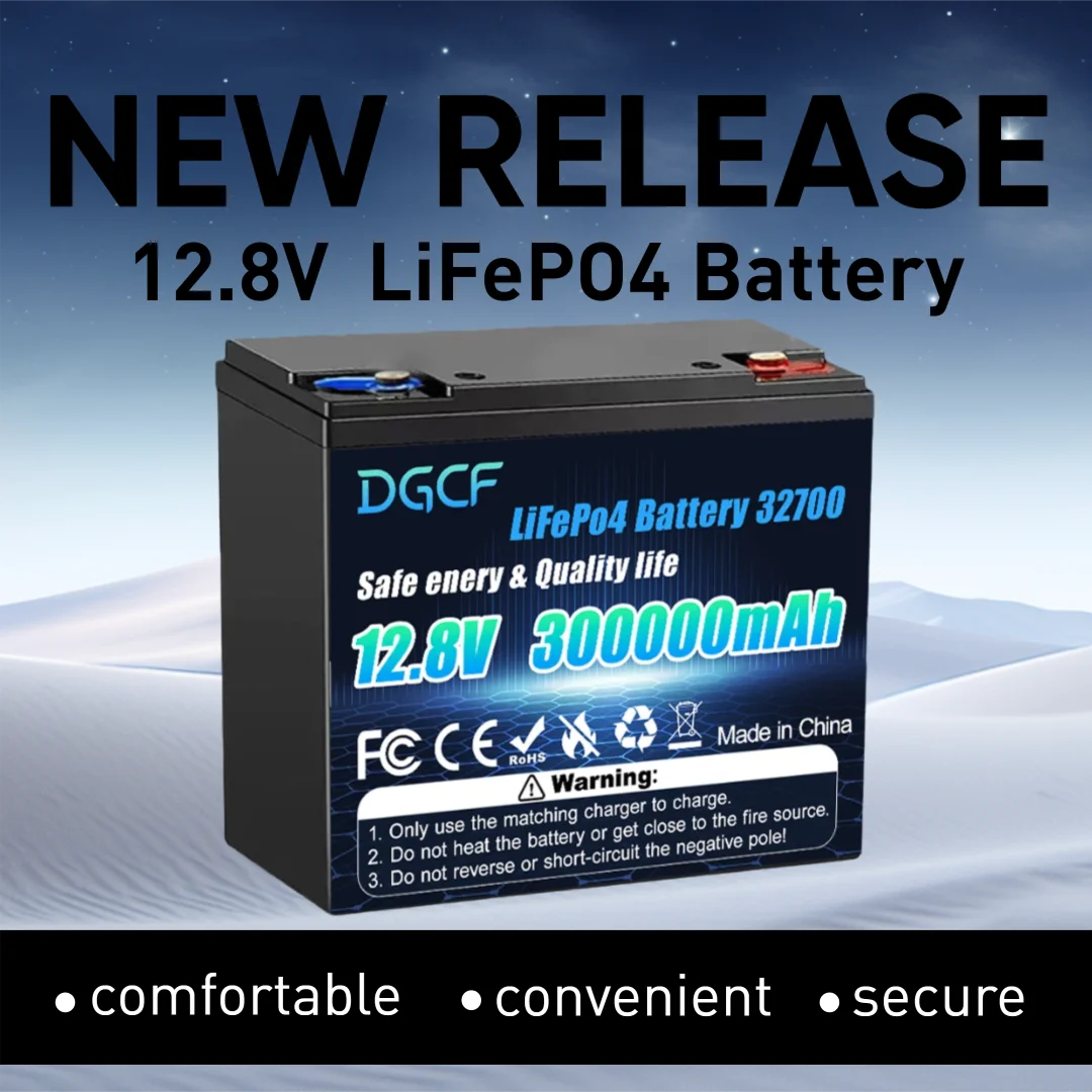 

12.8V 300AH LiFePO4 Battery With BMS Pack Battery 8000 Cycle Travel Vehicle Solar Wind Turbine Camping⚡️