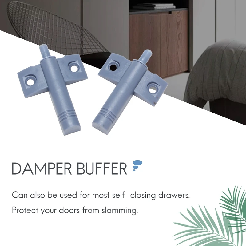 

10x Soft Quiet Close Kitchen Cabinet Door Drawer Closer Damper Buffers+Screws Grey-A73P