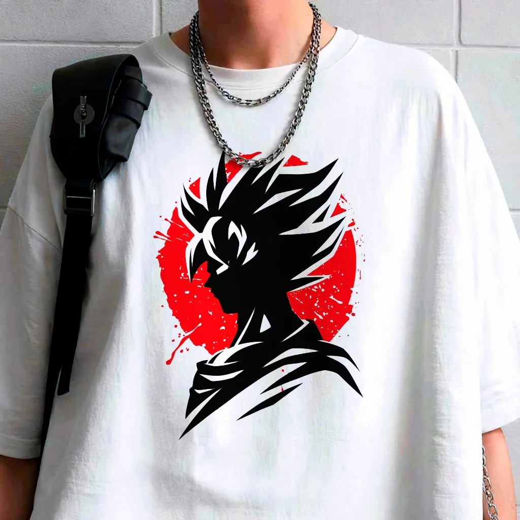 

Anime Dragon Ball Cosplay Short Sleeve T-Shirt Loose Large Casual Sports Fitness T-Shirt Men's Harajuku Clothing