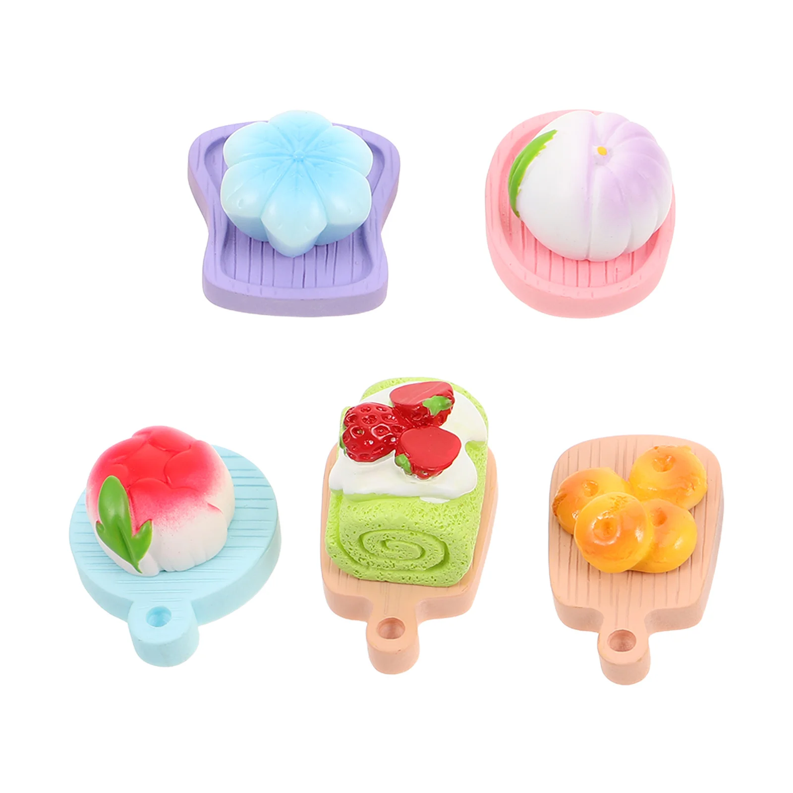 

5Pcs Cartoon Refrigerator Magnets Dessert 3D Resin Cute Magnetic Stickers for Fridge Kitchen Decoration Fun Fridge Magnets