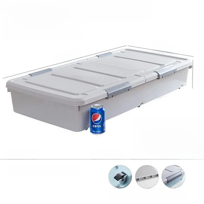 Underbed Storage Box Flat Drawer Style Home Organization Container Large Size Bed Base Storage Box Medical Kit Plastic Material image 3