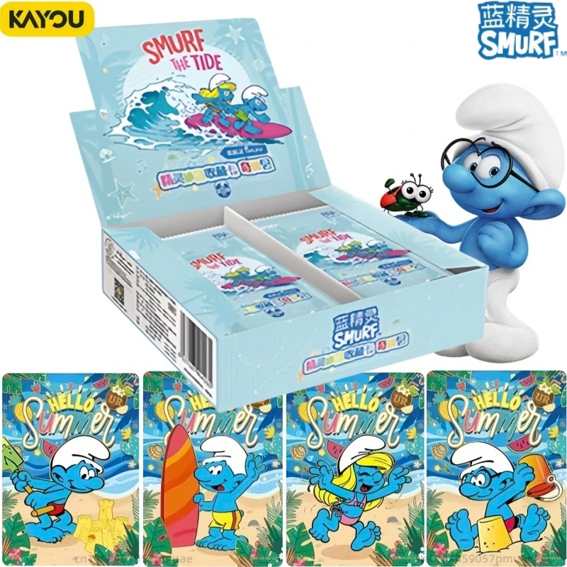 

Оригинальная коллекционная карта KAYOU The Smurfs Pok É Mon, забавная упаковка, оригинальная коробка, коллекционная карта аниме, подарок