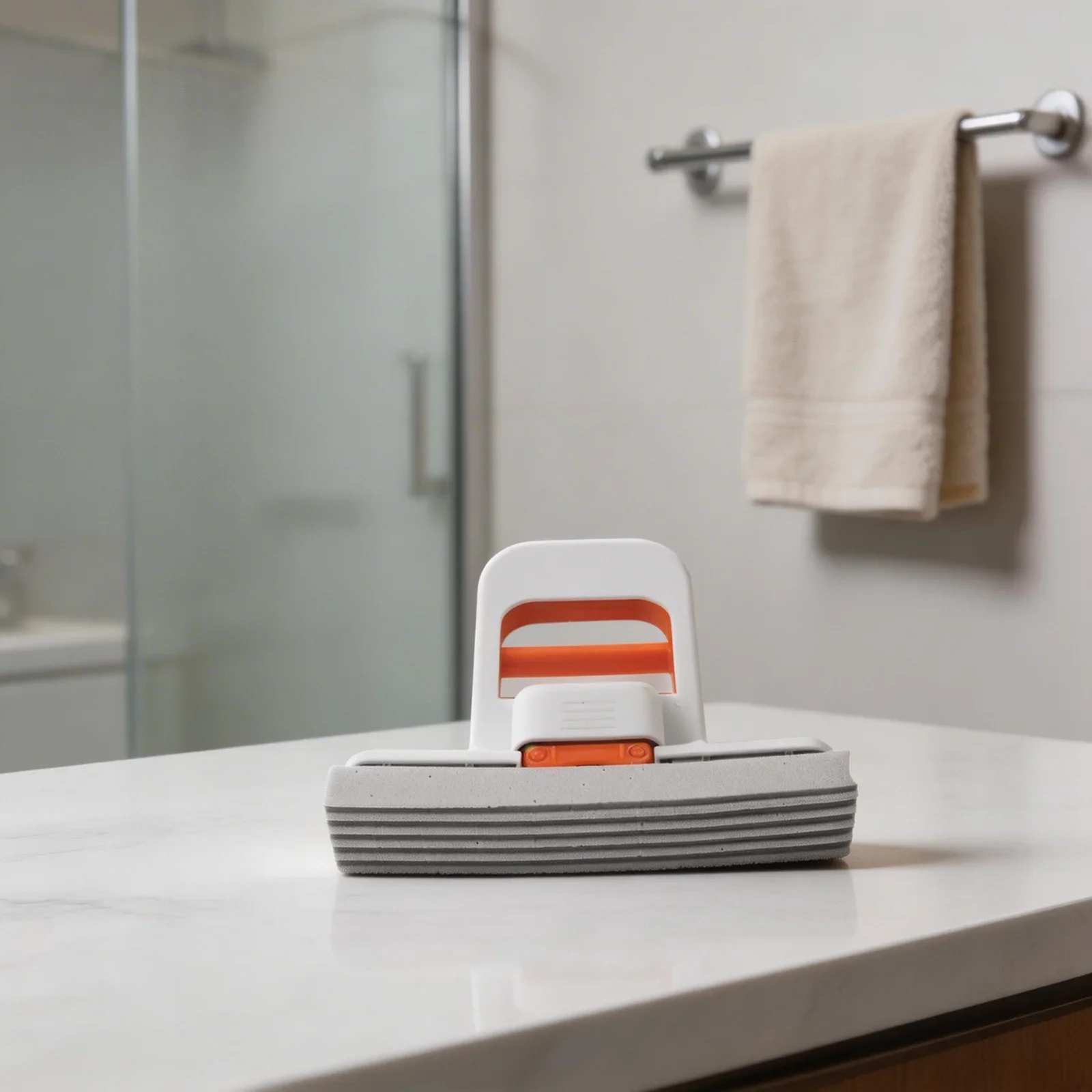 Portable Self Squeeze Mini Mop Lightweight Compact Design For Tabletops Floors And Windows Easy To Use And Store