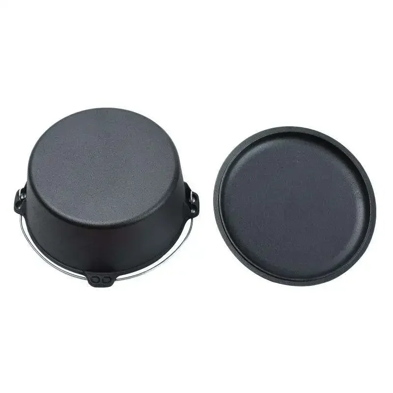 Dutch small size cast iron black pot is easy to use, practical and durable