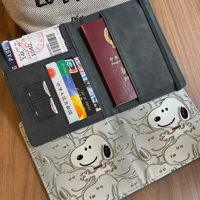 

Cartoon Dog Passport Holder PU Leather Passport Protective Cover Fashion Travel Accessories Business Cards Wallet Storage Bag
