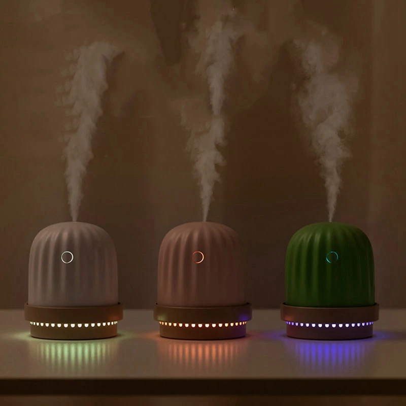 Hot USB Air Humidifier Cactus Timing Aromatherapy Diffuser Mist Maker Fogger Mini Aroma Atomizer For Home