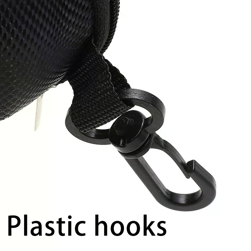 حافظة نظارات EVA محمولة مع خطاف حلقة تسلق نظارات شمسية سوداء حافظة صلبة بسحاب حامل صندوق حماية للنظارات #4