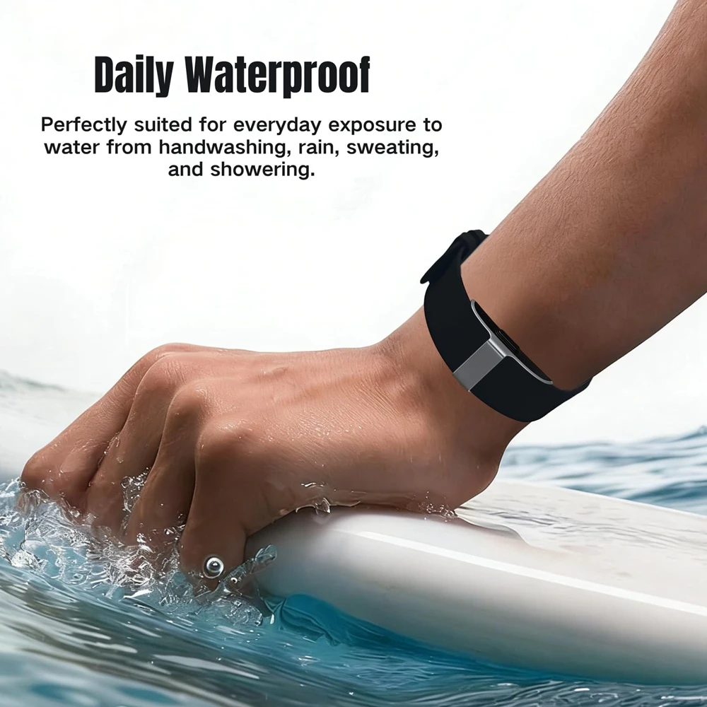 Closure Wristband for Fitness Tracker & Activity Monitor Silicone Strap for Hume Band with Soft & Comfortable Silicone 20mm