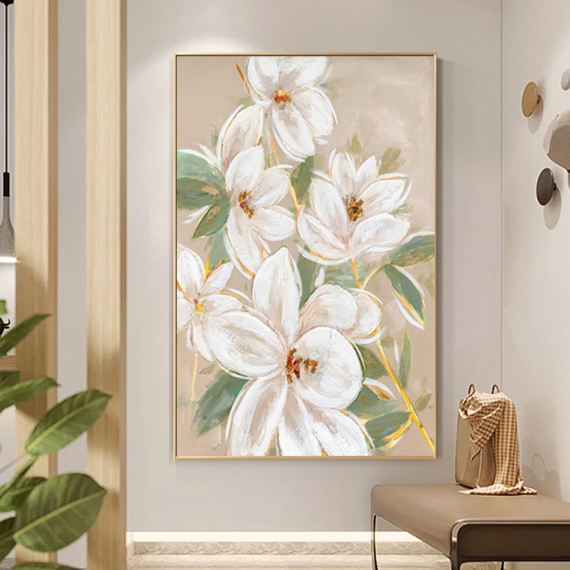 

GATYZTORY Pictures By Numbers White Flowers Painting By Numbers On Canvas Diy Home Decoration Diy Gift 60x120cm