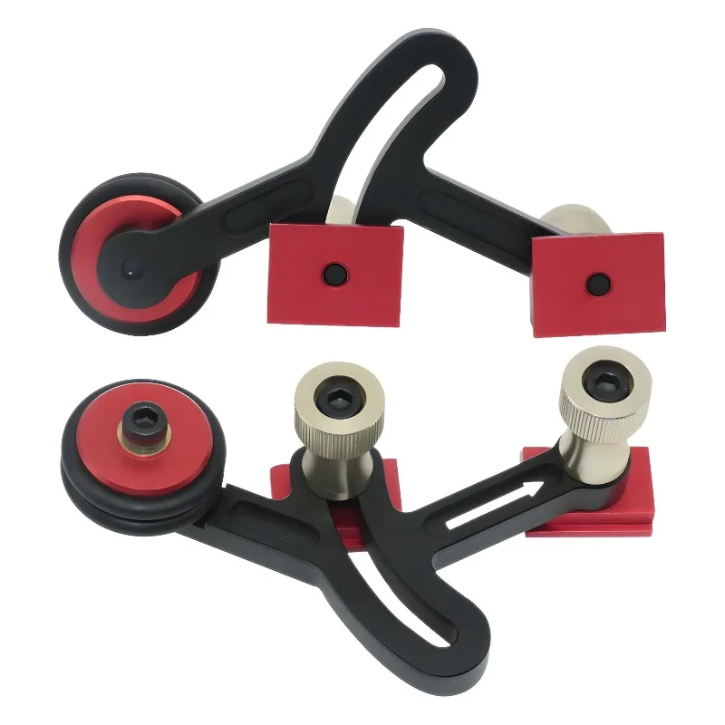 

Woodworking Multi-Functional Bearing Roller Feeder, Flip Milling Table Saw Featherboard, One-Way Feed Left-Right Safety Tool