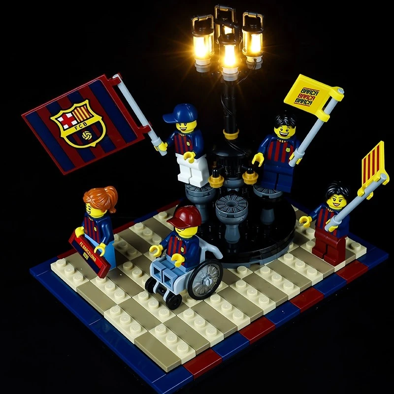 No Model LED Lighting Set Suitable for LEGO FC Barcelona Crowd Celebration 40485(Not Include Building Blocks)