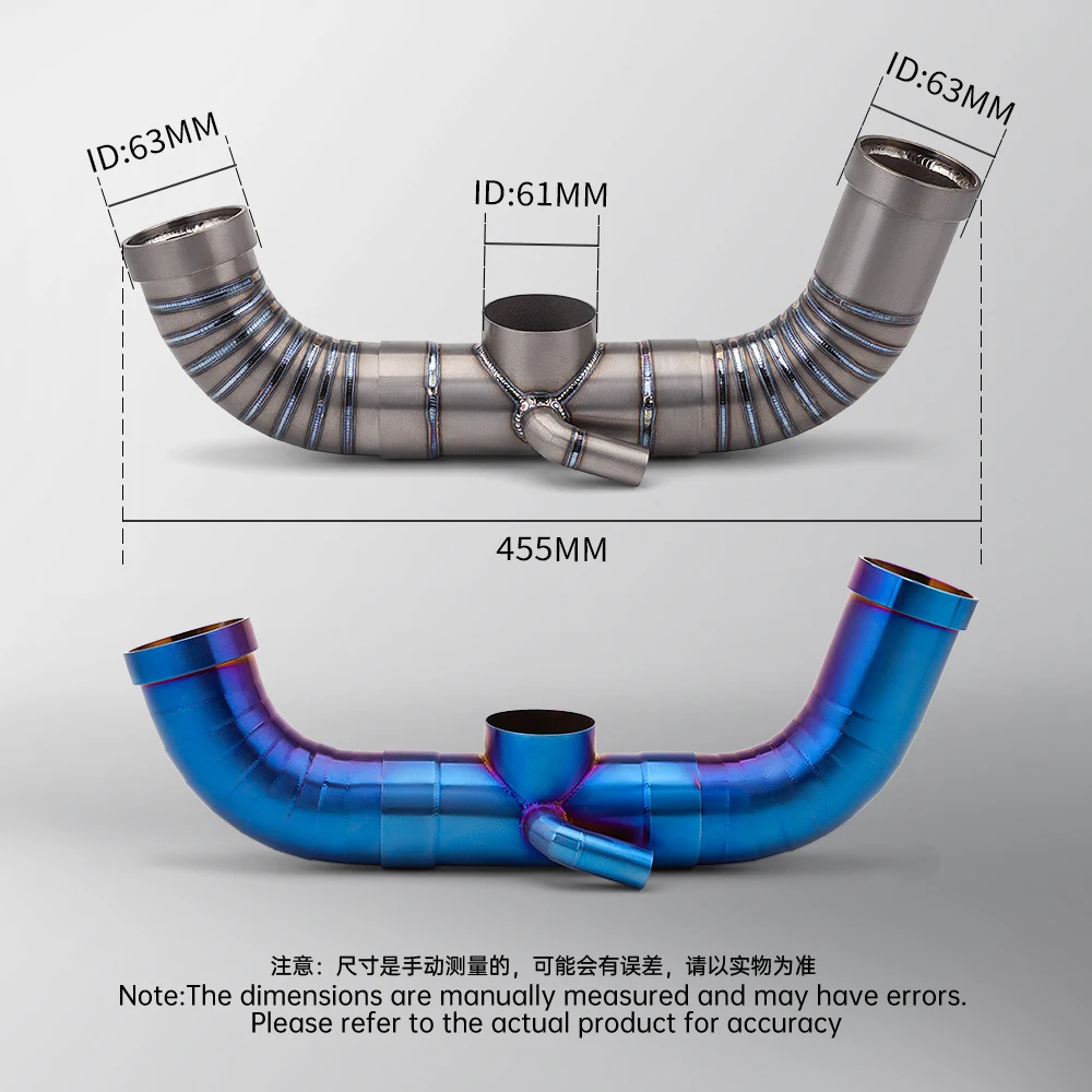 

Titanium Alloy Slip-On Exhaust Mid Link Pipe For BMW R NineT 2021-2023 Racing Line OEM Position