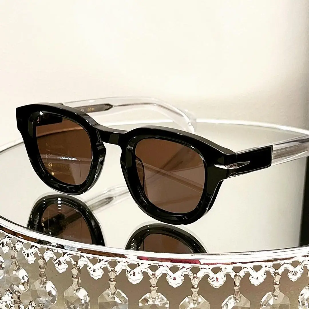 

2025 Thick Round Polarized Sunglasses Men Classic Black Eyewear Women Acetate Fashion Eyeglasses Man UV400 Outdoor GLASSES