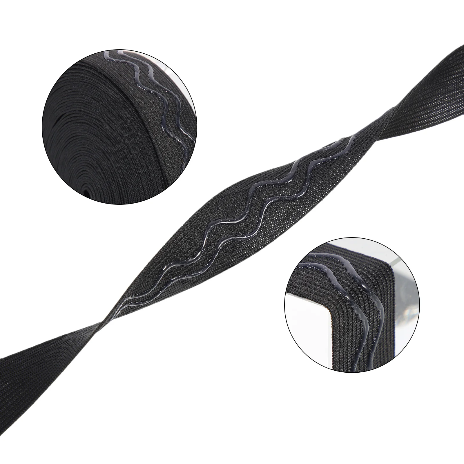 

1 Roll Braided Elastic Band High Elasticity Flat Knit Rope For Diy Clothing Accessories Costume Crafts Sewing Strap