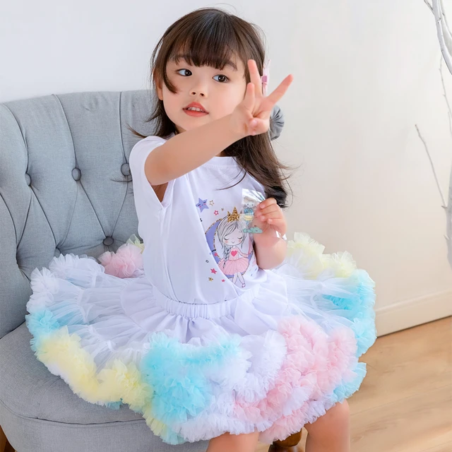 Little girl long tulle skirt best sale