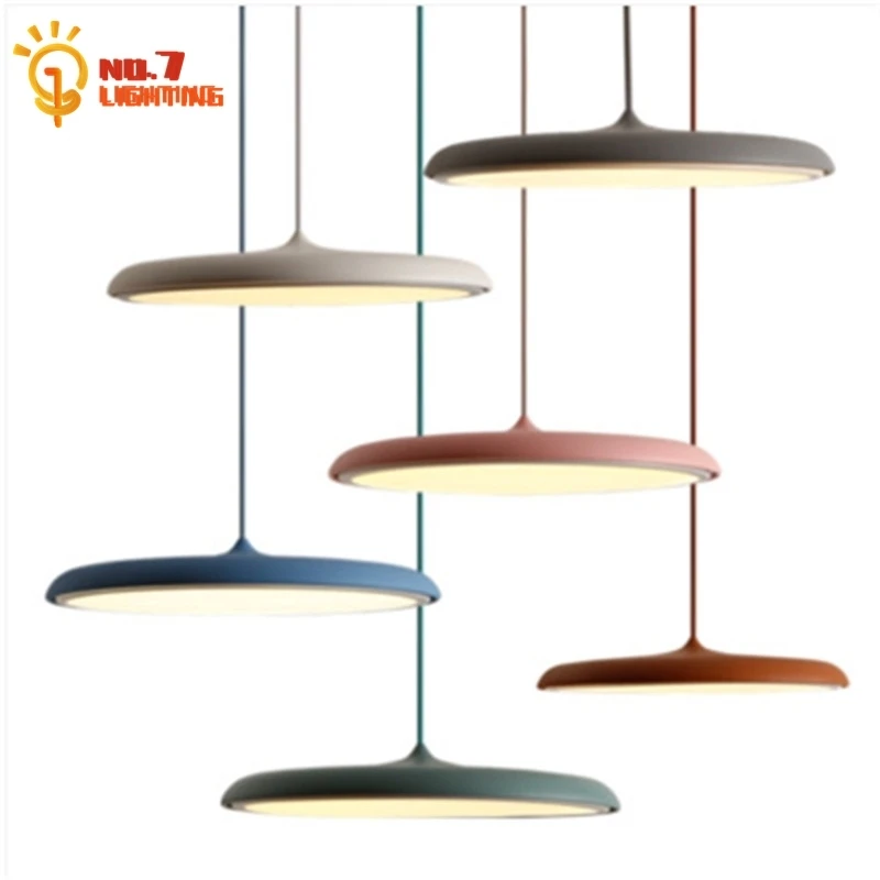 

Designer Flying Saucer Pendant Lights Colorful Macaroon UFO Hanging Lamp Home Decor Dining/Living Room Restaurant Kitchen Island