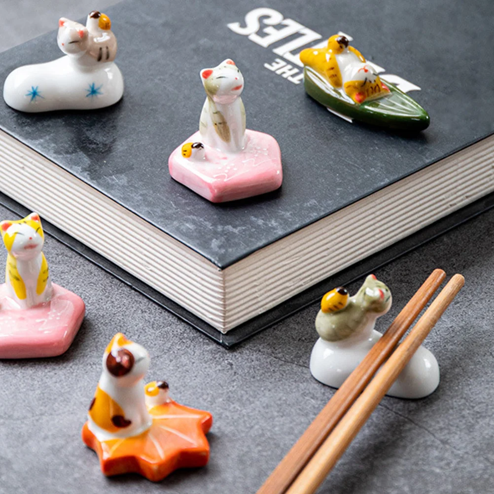 귀여운 세라믹 젓가락 홀더 이미지