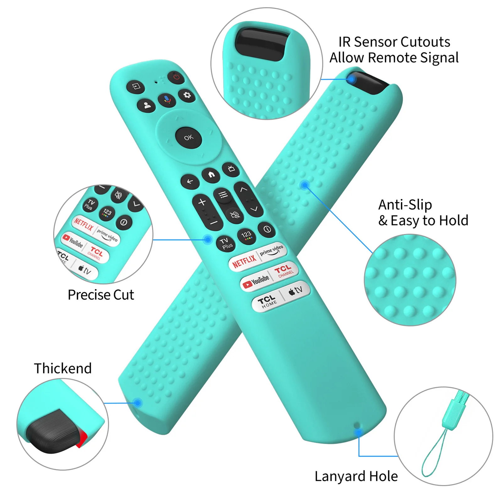 Silicone Remote Controller Cases Protective Covers For Smart TV Shockproof Remote Control Sleeve For RC813 FMB1/RC923 Practical